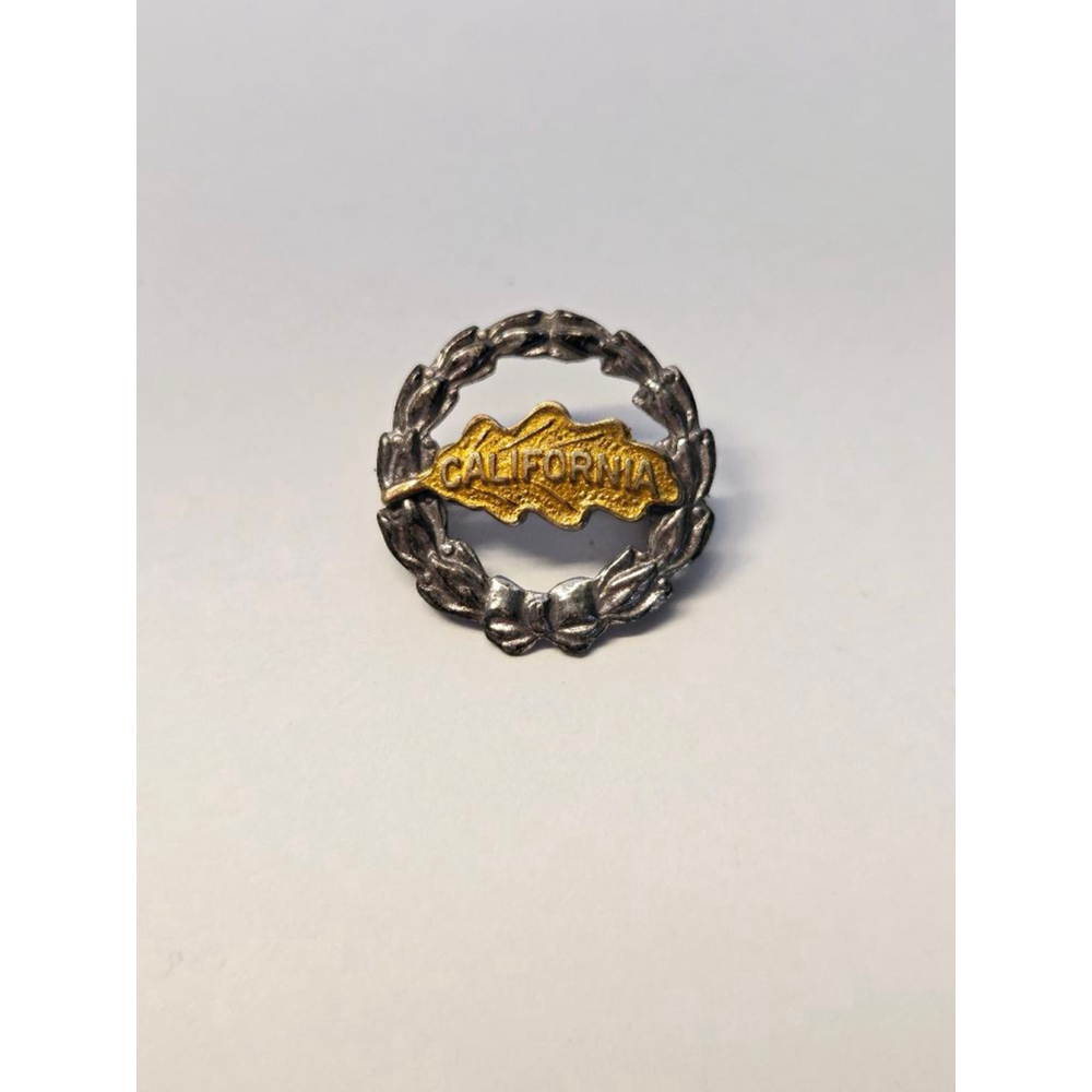 Vintage sterling and 10k mini brooch